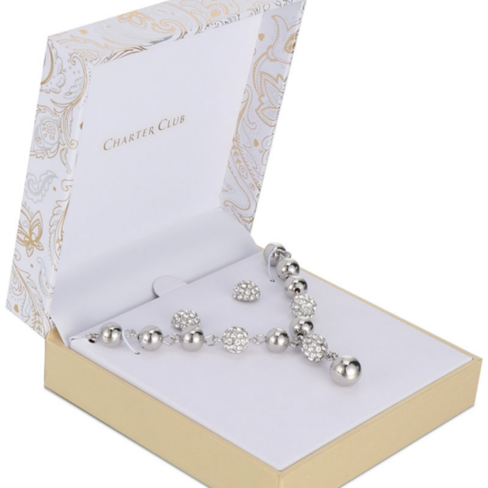 Charter club necklace and earring set